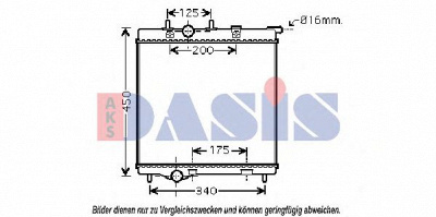 AKS DASIS 160019n -  Радиатор, охлаждение двигателя